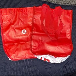 Lululemon Red and White bags